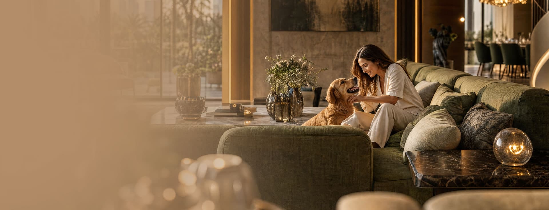 A quiet moment at home in a luxury Dubai residence