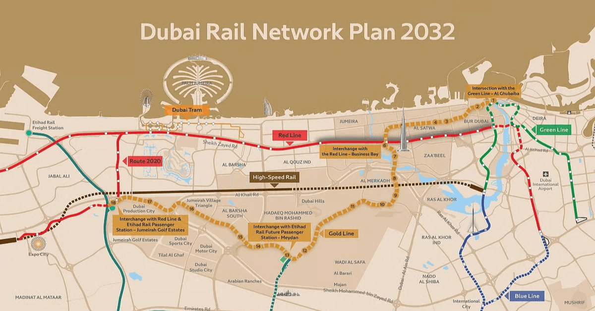 Dubai’s ‘Gold Line’ and New Infrastructure Boosting Life Quality In Dubai